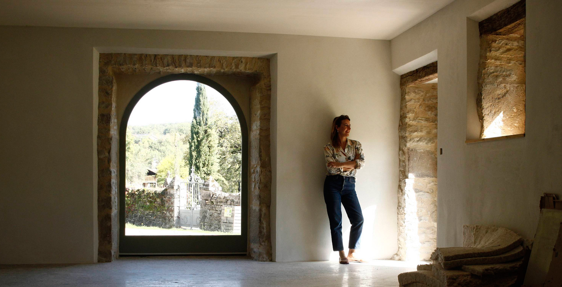 réhabilitation d'une grange en habitation en Aveyron - chantier en cours © boro boro